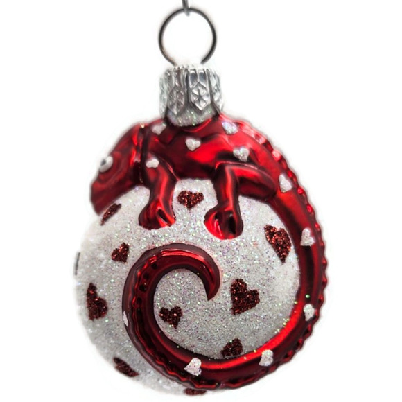 Patricia Breen Miniature Chameleon Surprise Hearts Valentines Christmas Ornament - Picture 2 of 12